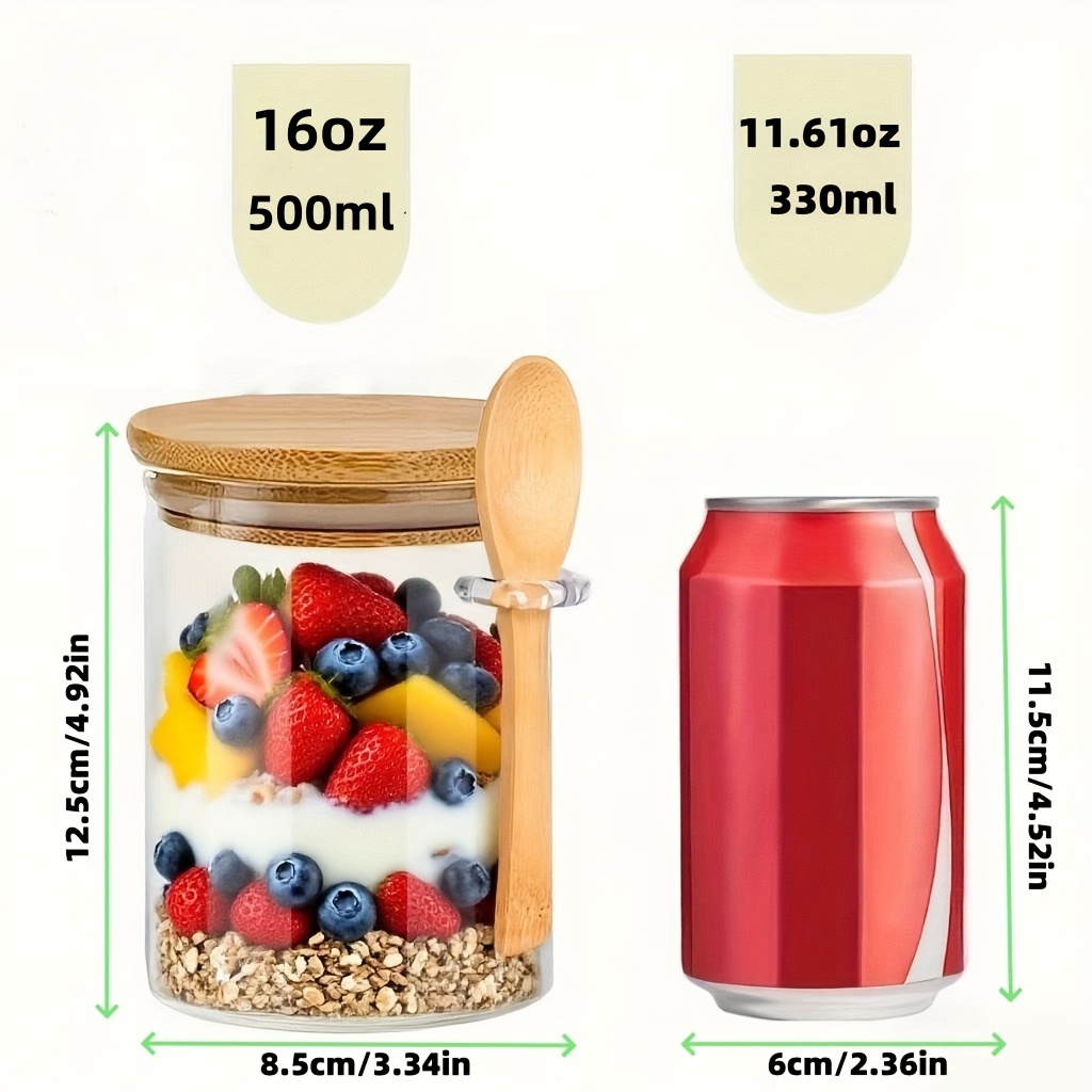 مجموعة أكواب زجاجية للشوفان، ت - مراجعة Food Storage Oven Safe وسعره